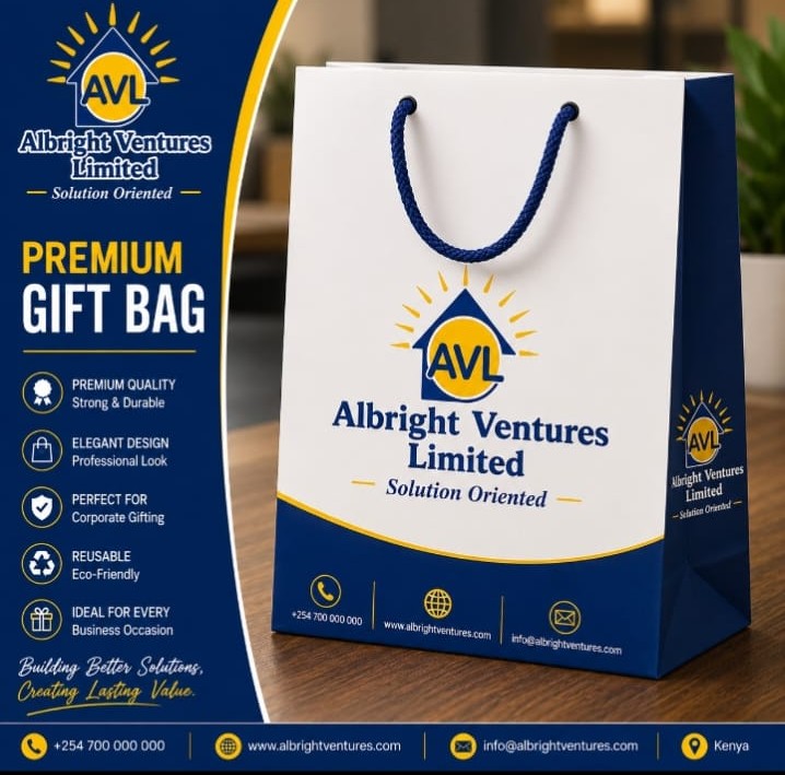 Albright Ventures branded premium gift bag